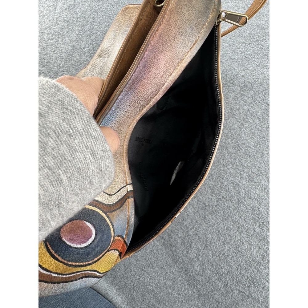 Anuschka Hand Painted Genuine Leather Abstract‎ Art Crossbody Shoulder Bag Purse - Picture 8 of 16